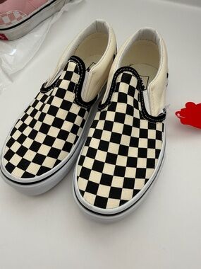 Vans Kids Checkerboard Slip-On - Black & White
